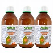 Gastroenterology treatment for IBS and GERD---Acidex: Active Ingredients: Sodium Alginate, Sodium Bicarbonate, Calcium Carbonate Purpose: These ingredients form a protective barrier that floats on the stomach contents to prevent acid reflux and relieve symptoms of heartburn. Additional Info: Acidex is especially useful for acid reflux and indigestion.